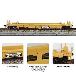 3pcs Center Flat Car Model HO Scale Well 187 Depressed Railway Wagon Freight