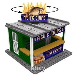 4 X Fast Food Stands withRotating Banners O Scale 145 (Save $31) for Model Train