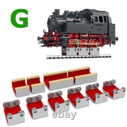 6 X G SCALE ROLLERS WithWHEEL CLEANING ACCESSORIES FOR MODEL TRAIN
