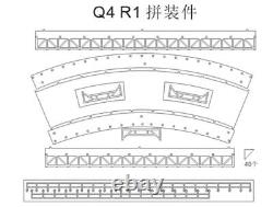 DIY 187 HO Scale Q4 R1 Curved Railway Bridge Model Train Railway Scene Decorate