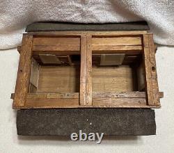 G Scale Model Train Wood Stone Plexiglass Log Cabin House Building Vintage 2