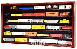 HO Scale Model Train Display Case Cabinet Wall Rack With98% UV Protection- Lockabl