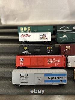 Lot Of 10 N Scale Model Train Boxcars. Super Therm, Pepsi Cola, Etc