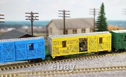 Model Car Cattle Wagon 3 Units Evemodel Trains HO Scale 187 40' Stock Accessory