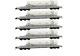 N Scale Dodx Navy Flat Car 5-pack With Ballistic Missles New Mtl