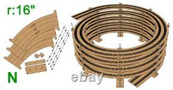 N Scale R16 Helix For 14.5 16 17.5 Tracks for Model Train