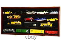 Train Display Case O Scale Cherry Railroad Model Locomotive Wood Rack Cabinet