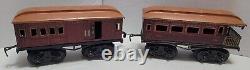 VINTAGE BING TRAIN SET WithCAST IRON LOCOMOTIVE & TIN PLATE CARS