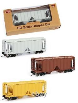 Wagon 3pcs Ho Scale 2-bay Covered Hopper Car 187 Model Trains Freight Car C8760