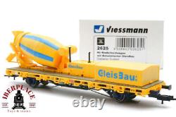 187 Viesssmann 2625 Niederbordwagen Mit Betonmischer Van Merchandise à l'échelle H0
