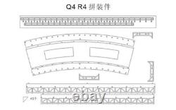 Bricolage 187 Échelle Q4 R4 Modèle de pont de chemin de fer courbé Train miniature Scène de chemin de fer Décorer