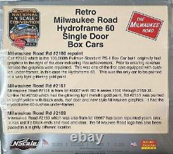 Édition spéciale pour passionnés de l'échelle N : Lot de 3 wagons Milwaukee Road 50' Hydroframe 60 Box Cars