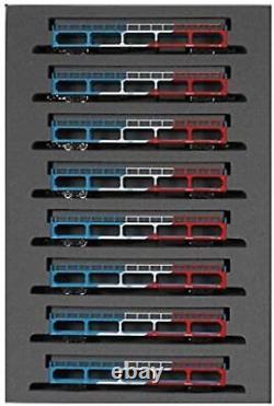 Ensemble de 8 voitures de train modèle KATO N Gauge 5000 tricolore, échelle N, F/S