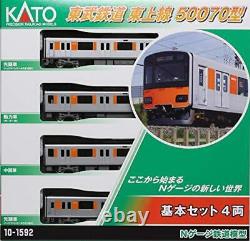 Ensemble de base 4 voitures KATO échelle N Tobu Railway T j -Ligne 50070 Modèle de train 10-1592