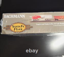 Ensemble de train électrique Bachmann New Model Train Santa Fe Flyer Ho Scale Ez Track Nib