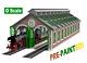Kit De Maison De Locomotive à L'échelle O De L'ère De La Vapeur (version Longue, Pré-peinte) Pour Train Miniature