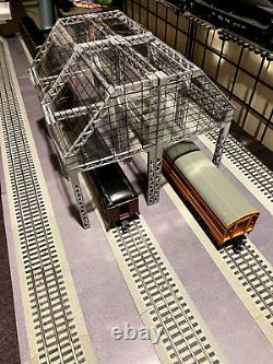 Kit de toiture à deux voies pour gare de passagers ou remise de locomotives pour train miniature à l'échelle O.