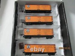Micro-Trains # 98300221 Atchison, Topeka & Santa Fe 40' Wood Reefer 4 Pack (N)
	<br/>	
 	
<br/>		Micro-Trains # 98300221 Atchison, Topeka & Santa Fe 40' Wagons frigorifiques en bois Lot de 4 (N)