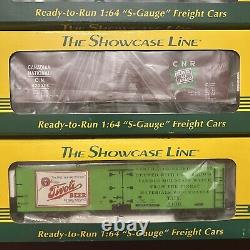 NOS 14 Le lot de trains miniatures à l'échelle S de la ligne Showcase Flatcar Tivoli Beer Northwest