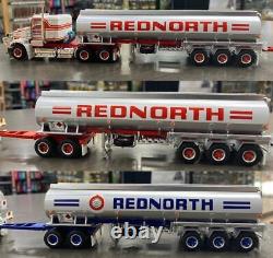 Réplique d'autoroute Highway Replicas Rednorth - Train Routier Citernes Modèle à l'échelle 1/64 Camion Remorque Dolly