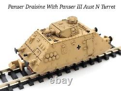 Train blindé de l'armée allemande à l'échelle N avec accent : kit de la Draisine Panzer à 3 wagons de la Seconde Guerre mondiale.